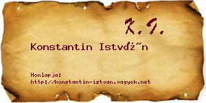 Konstantin István névjegykártya